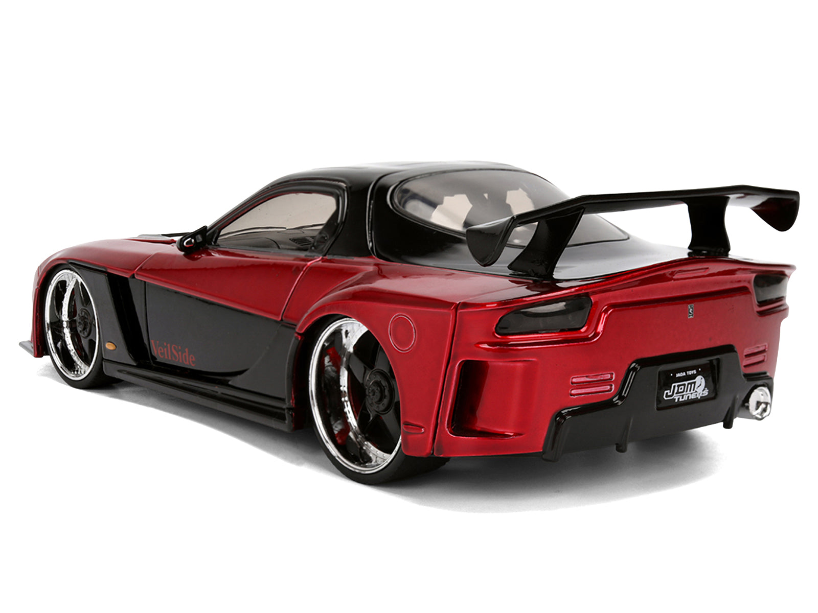 1995 Mazda RX-7 Widebody RHD (Right Hand Drive) "VeilSide" Black and Red Metallic "JDM Tuners" Series 1/24 Diecast Model Car by Jada - image 5