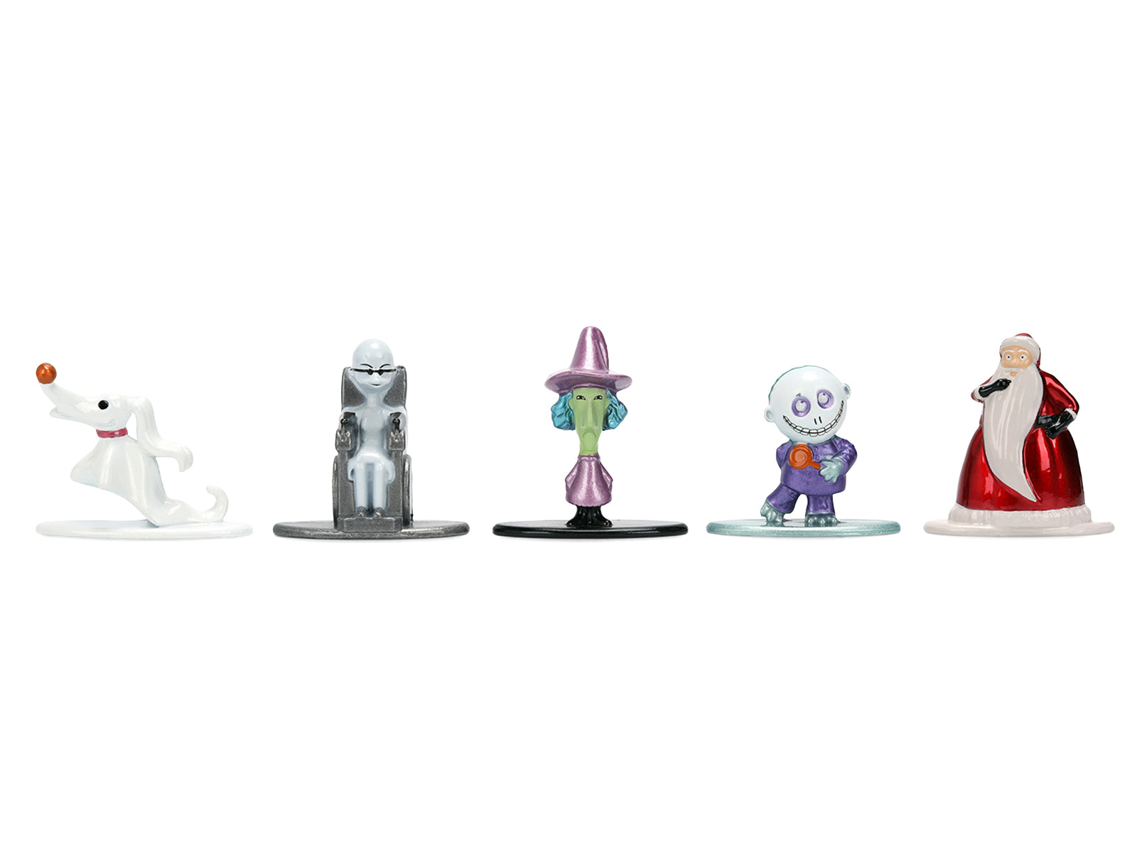 Set of 12 Diecast Figures "The Nightmare Before Christmas" (1993) Movie "Nano Metalfigs" Series Diecast Models by Jada
