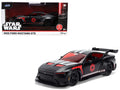 2025 Ford Mustang GTD Darth Vader Matt Black with Silver Stripes and Graphics Star Wars Hollywood Rides Series 1/32 - image 1