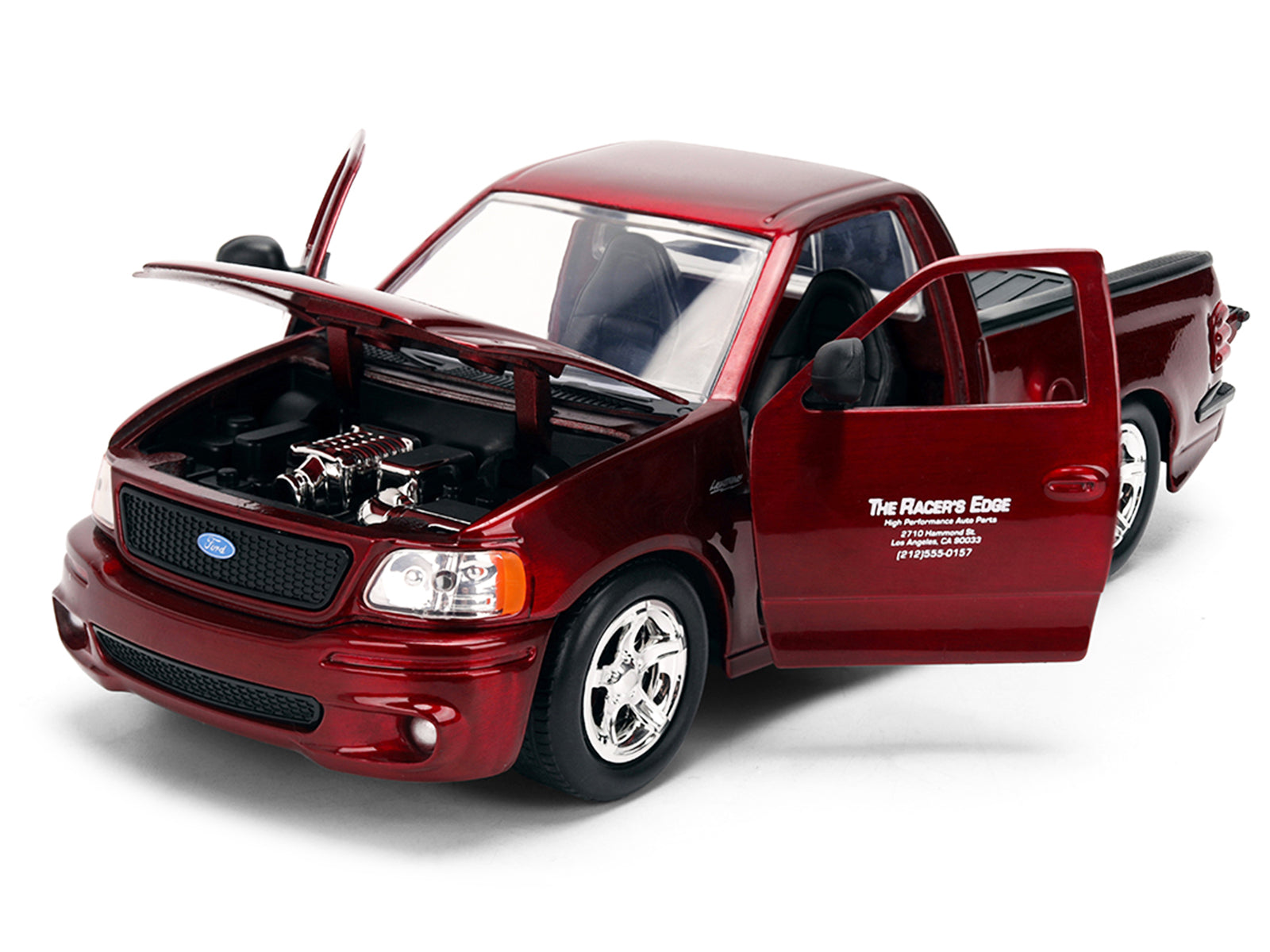 Ford F-150 SVT Lightning Pickup Truck Red Color Brush Finish "The Fast and the Furious" (2001) Movie "25 Years of Fast & Furious" Series 1/24 Diecast Model Car by Jada - image 2