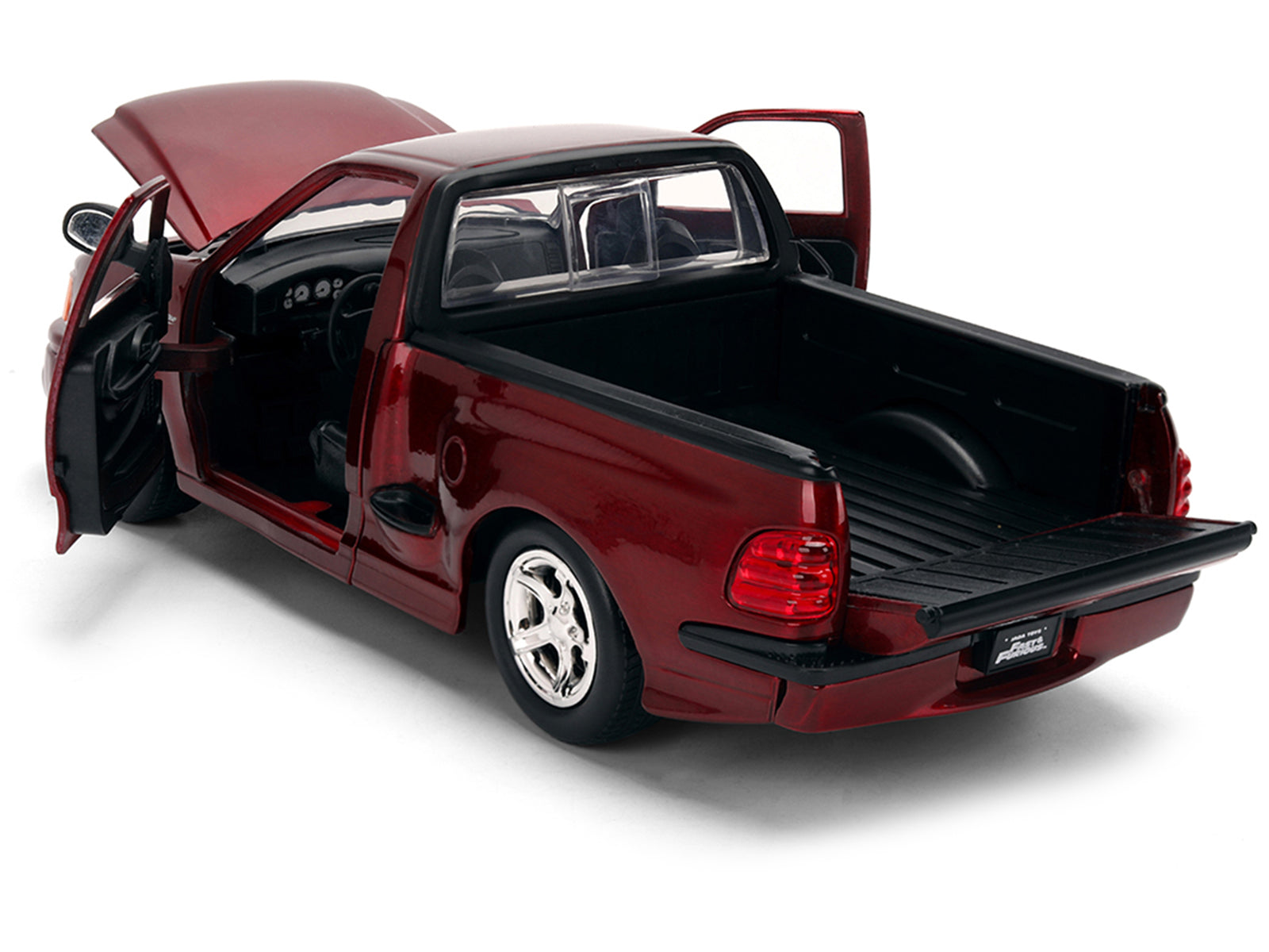 Ford F-150 SVT Lightning Pickup Truck Red Color Brush Finish "The Fast and the Furious" (2001) Movie "25 Years of Fast & Furious" Series 1/24 Diecast Model Car by Jada - image 4