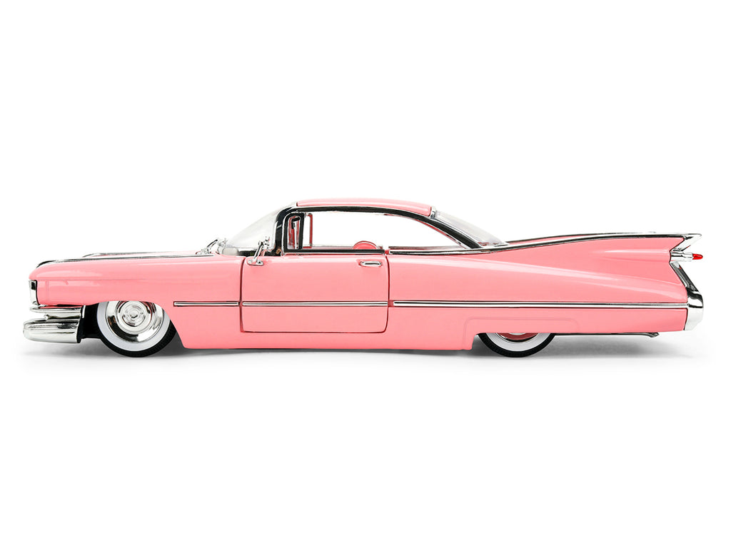 1959 Cadillac Coupe DeVille Pink with Pink and White Interior "Showroom Floor" Series 1/24 Diecast Model Car by Jada