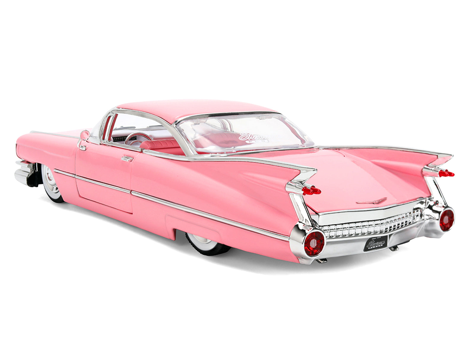 1959 Cadillac Coupe DeVille Pink with Pink and White Interior "Showroom Floor" Series 1/24 Diecast Model Car by Jada