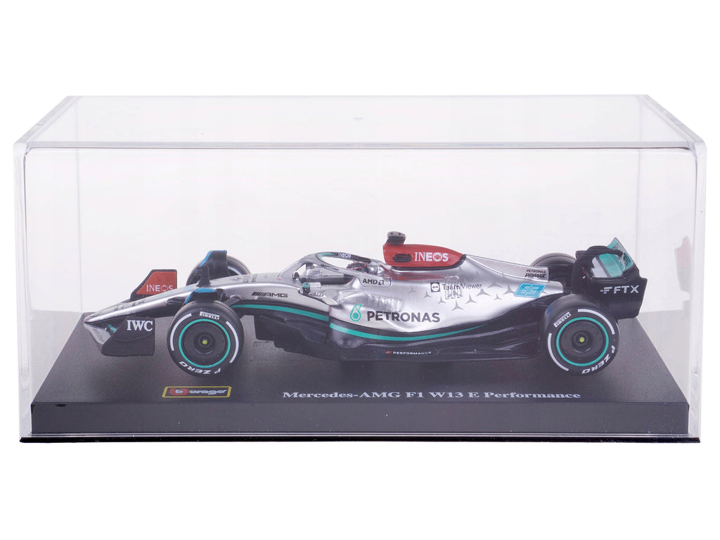 Mercedes-AMG F1 W13 E Performance #63 George Russell "F1 Formula One World Championship" (2022) with Display Case 1/43 Diecast Model Car by Bburago - image 4