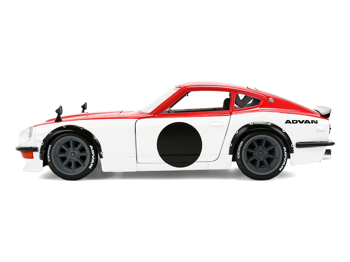 1972 Datsun 240Z Red and White JDM Tuners Series 1/24 Diecast Car Model by Jada - image 3