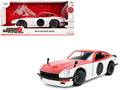 1972 Datsun 240Z Red and White JDM Tuners Series 1/24 Diecast Car Model by Jada - image 1