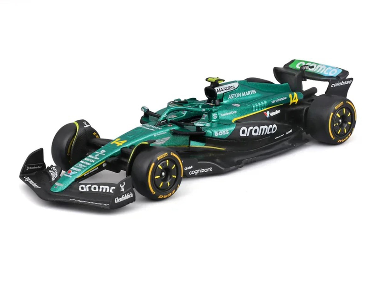 Aston Martin AMR25 #14 Fernando Alonso "Aramco" Formula One F1 World Championship (2025) "Race" Series 1/43 Diecast Model Car by Bburago - image 2