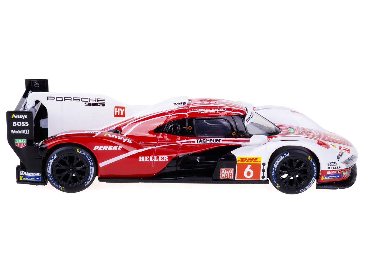 Porsche 963 #6 Kevin Estre - Andre Lotterer - Laurens Vanthoor "Porsche Penske Motorsport" Drivers' Winner "FIA World Endurance Championship" (2024) with Display Case "Race" Series 1/43 Diecast Model Car by Bburago - image 2