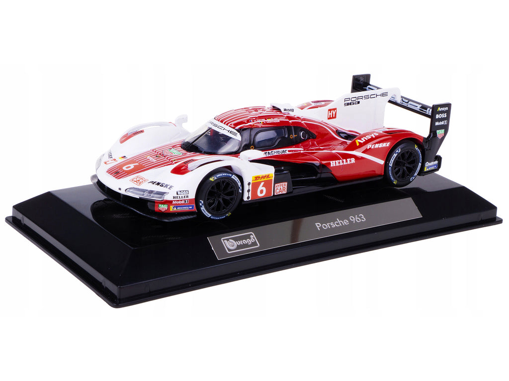 Porsche 963 #6 Kevin Estre - Andre Lotterer - Laurens Vanthoor "Porsche Penske Motorsport" Drivers' Winner "FIA World Endurance Championship" (2024) with Display Case "Race" Series 1/43 Diecast Model Car by Bburago - image 4