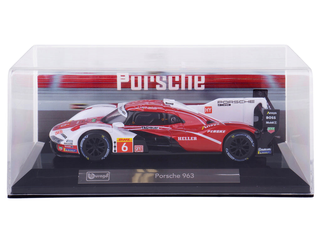 Porsche 963 #6 Kevin Estre - Andre Lotterer - Laurens Vanthoor "Porsche Penske Motorsport" Drivers' Winner "FIA World Endurance Championship" (2024) with Display Case "Race" Series 1/43 Diecast Model Car by Bburago - image 5