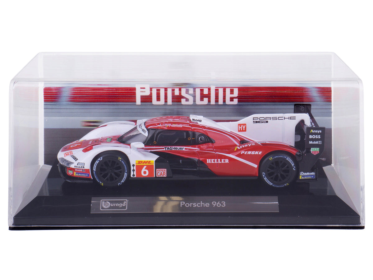 Porsche 963 #6 Kevin Estre - Andre Lotterer - Laurens Vanthoor "Porsche Penske Motorsport" Drivers' Winner "FIA World Endurance Championship" (2024) with Display Case "Race" Series 1/43 Diecast Model Car by Bburago - image 5