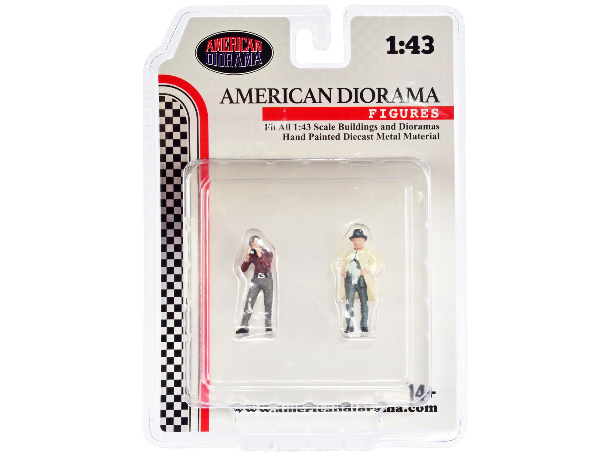 "Race Day" Two Diecast Figures Set 3 for 1/43 Scale Models by American Diorama - image 3
