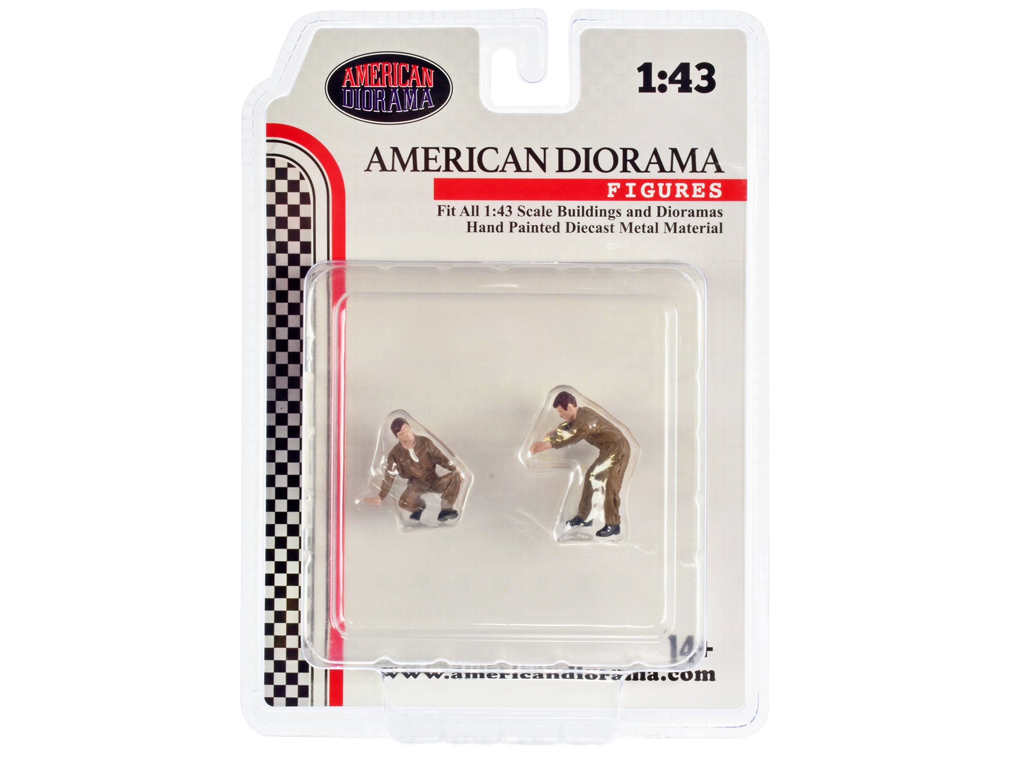 "Race Day" Two Diecast Figures Set 5 for 1/43 Scale Models by American Diorama - image 3
