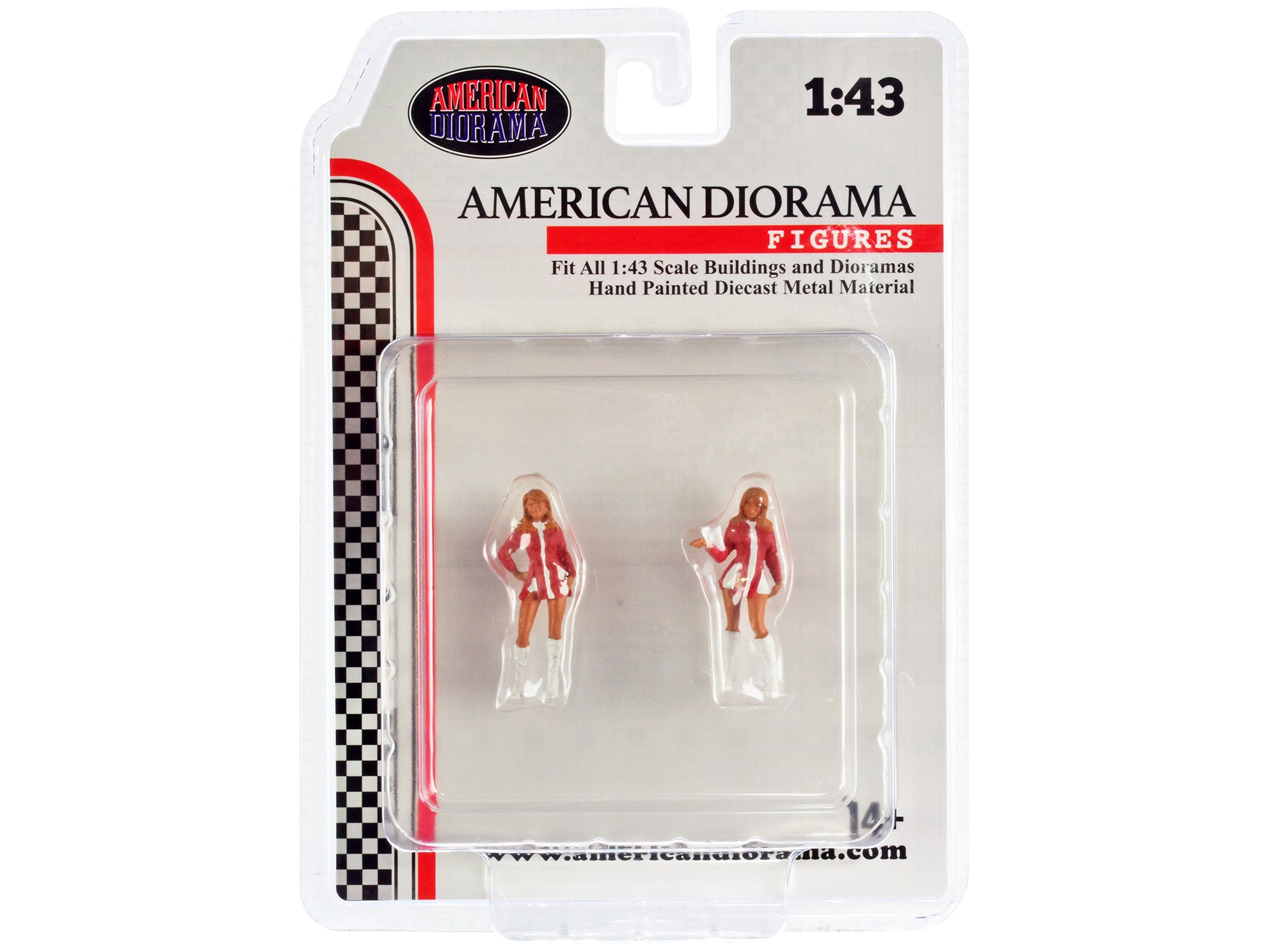"Race Day" Two Diecast Figures Set 6 for 1/43 Scale Models by American Diorama - image 3