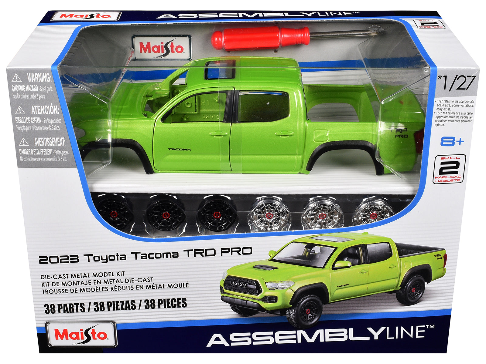 2023 Toyota Tacoma TRD PRO Light Green Model Kit 1/27 by Maisto
