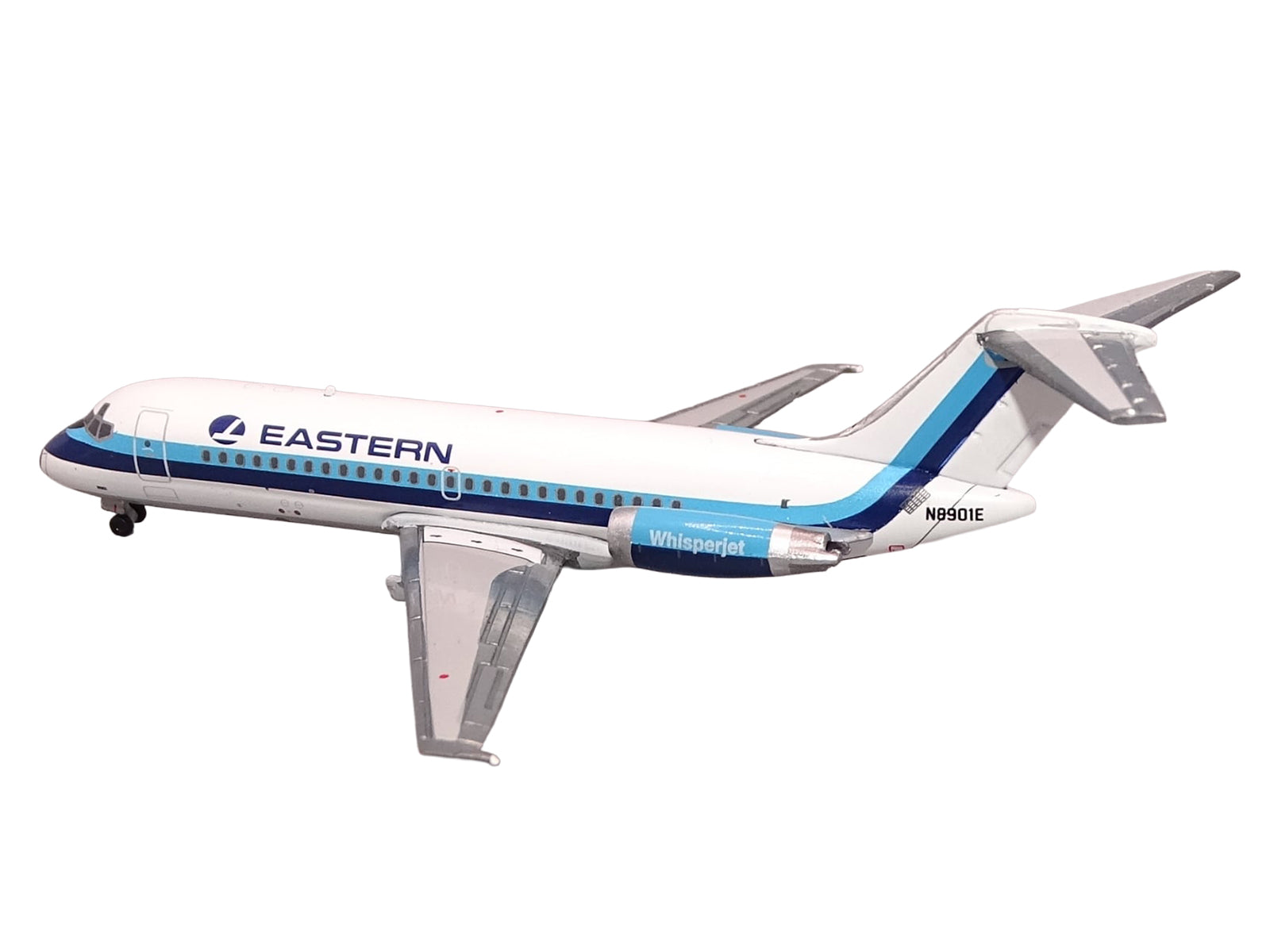 McDonnell Douglas DC-9-14 Commercial Aircraft "Eastern Air Lines" (N8901E) White with Blue Stripes 1/400 Diecast Model by V1:400 - image 3