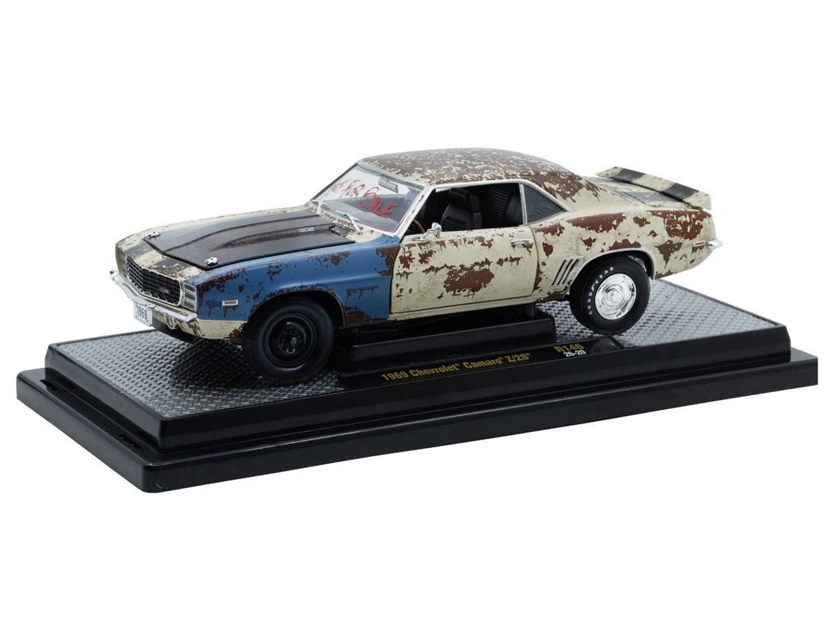 1969 Chevrolet Camaro Z/28 Cream (Rusted) Limited Edition to 4850 pieces Worldwide 1/24 Diecast Model Car by M2 Machines - image 2
