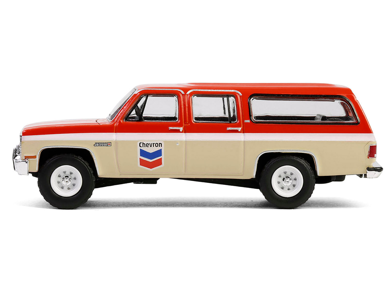 1988 GMC Suburban Sierra Classic C10 "Chevron" Orange and Beige with White Stripes "Chevron Special Edition" Series 1 1/64 Diecast Model Car by Greenlight - image 2