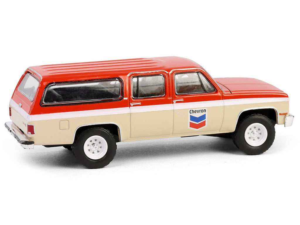 1988 GMC Suburban Sierra Classic C10 "Chevron" Orange and Beige with White Stripes "Chevron Special Edition" Series 1 1/64 Diecast Model Car by Greenlight - image 3