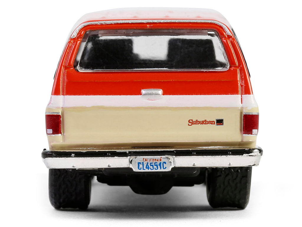 1988 GMC Suburban Sierra Classic C10 "Chevron" Orange and Beige with White Stripes "Chevron Special Edition" Series 1 1/64 Diecast Model Car by Greenlight - image 5