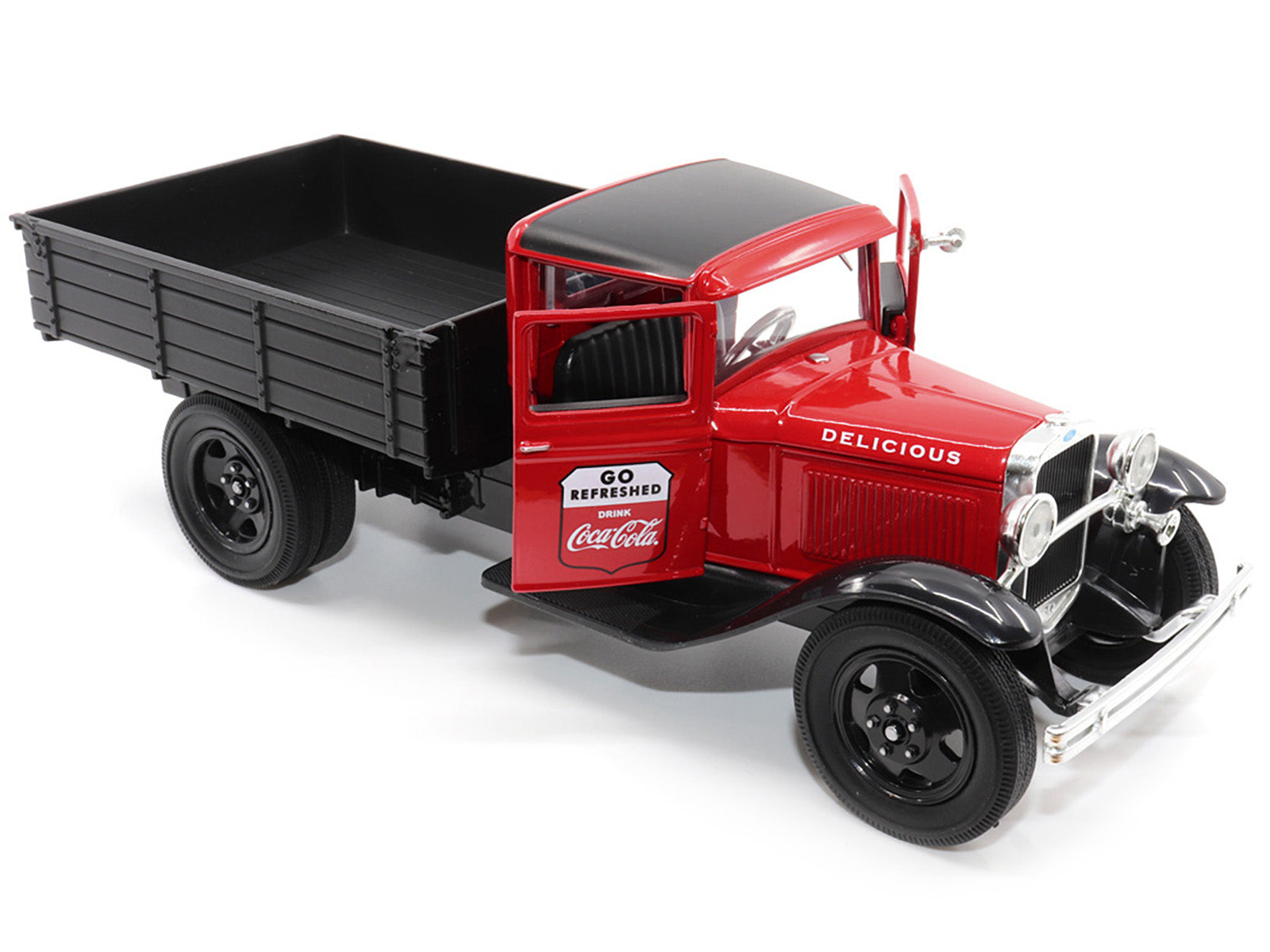 1931 Ford Model AA Pickup Truck Red and Black "Go Refreshed - Drink Coca-Cola" 1/24 Diecast Model Car by Motor City Classics - image 2