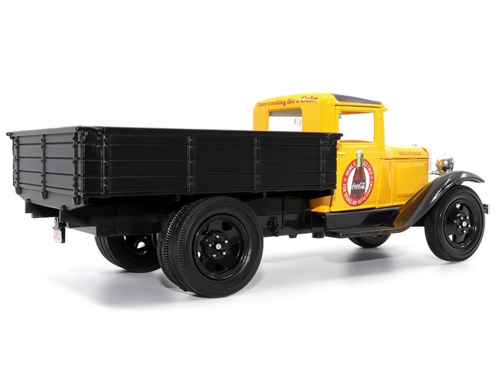 1931 Ford Model AA Pickup Truck Yellow and Black "Drink it Ice Cold for Sparkling Refreshment - Coca-Cola" 1/24 Diecast Model Car by Motor City Classics - image 4