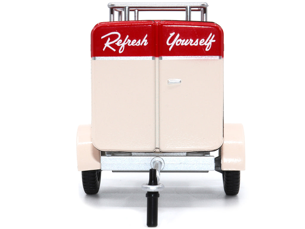 Travel Trailer Cream with Red Top "Pause and Refresh Yourself Drink Delicious Coca-Cola" 1/24 Diecast Model Car by Motor City Classics - image 4
