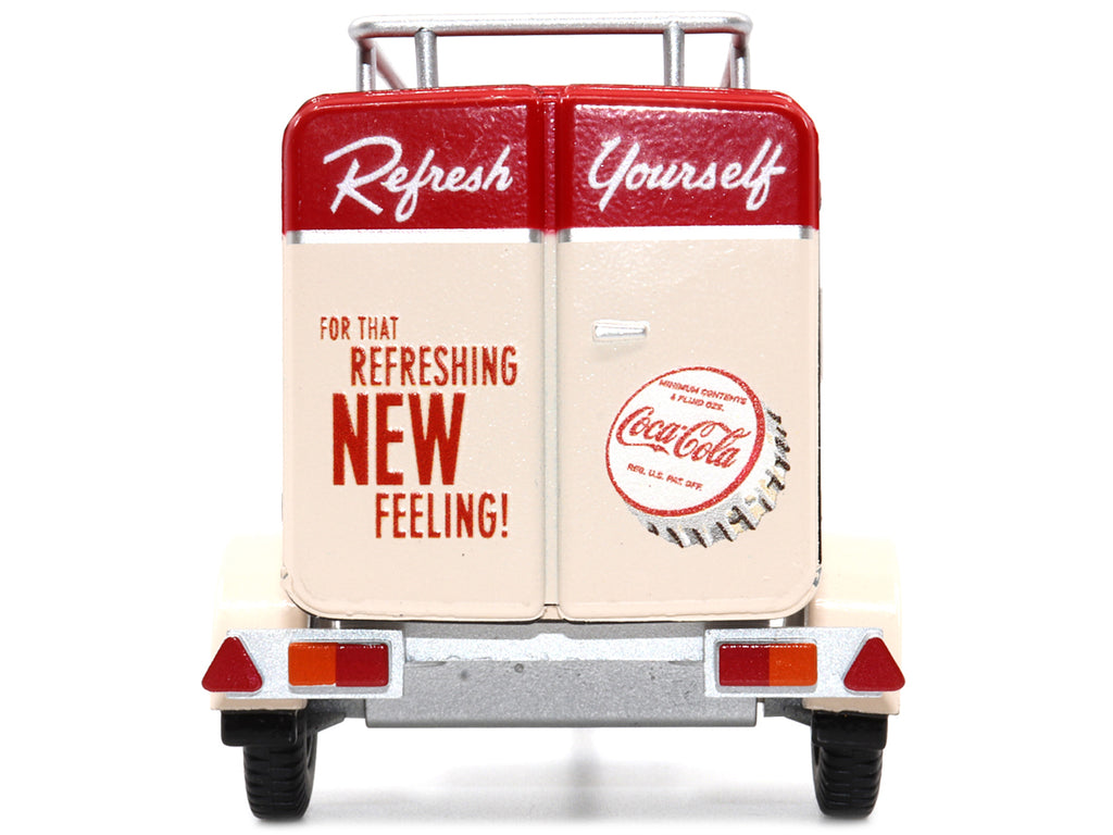 Travel Trailer Cream with Red Top "Pause and Refresh Yourself Drink Delicious Coca-Cola" 1/24 Diecast Model Car by Motor City Classics - image 5