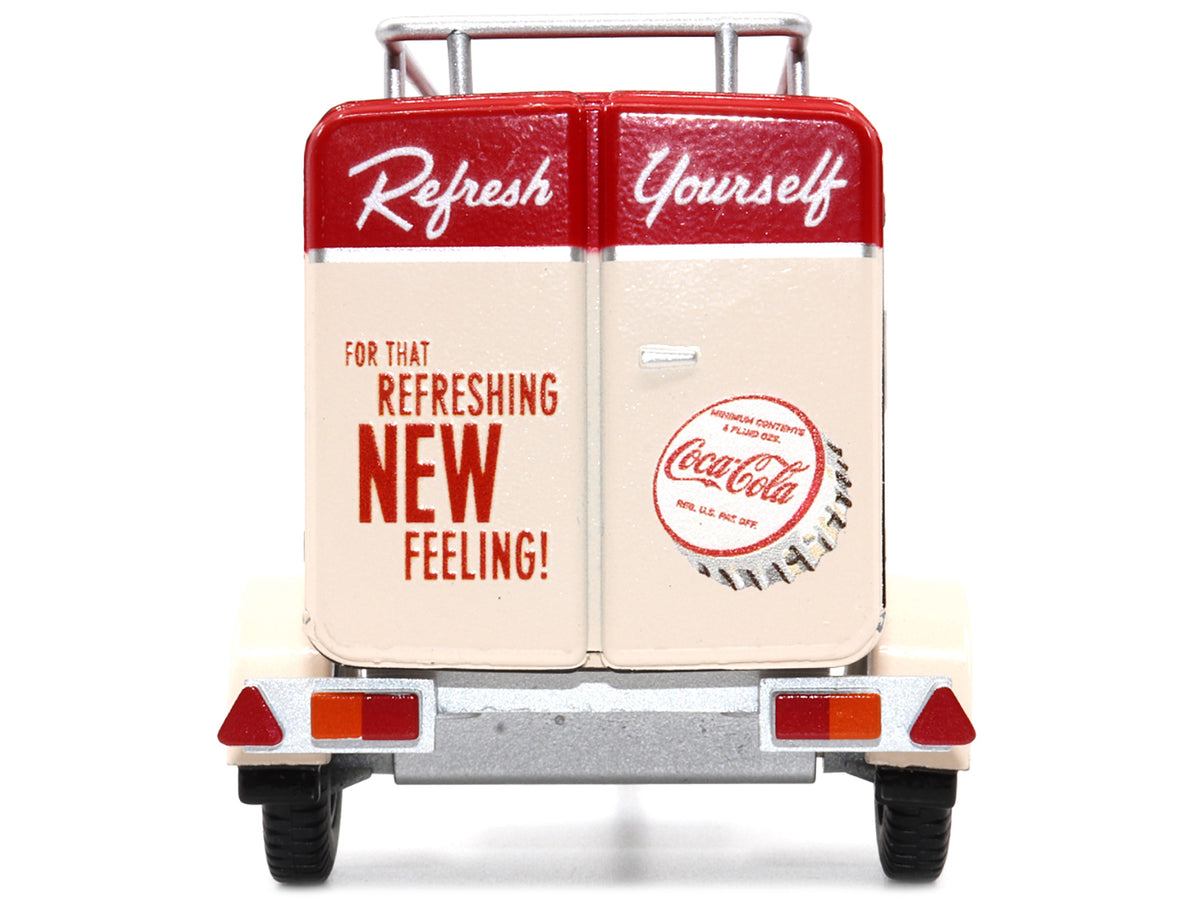 Travel Trailer Cream with Red Top "Pause and Refresh Yourself Drink Delicious Coca-Cola" 1/24 Diecast Model Car by Motor City Classics - image 5