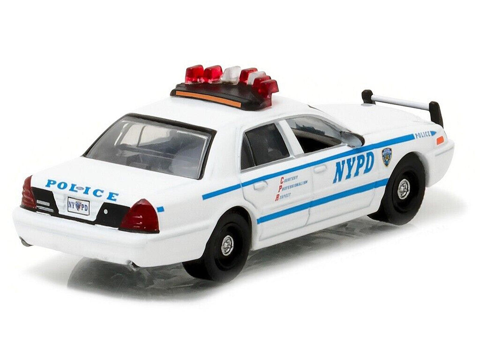 2011 Ford Crown Victoria Police New York Police Department (NYPD) with NYPD Squad Number Decal Sheet Hobby Exclusive 1/64 Diecast Model Car by Greenlight - image 2