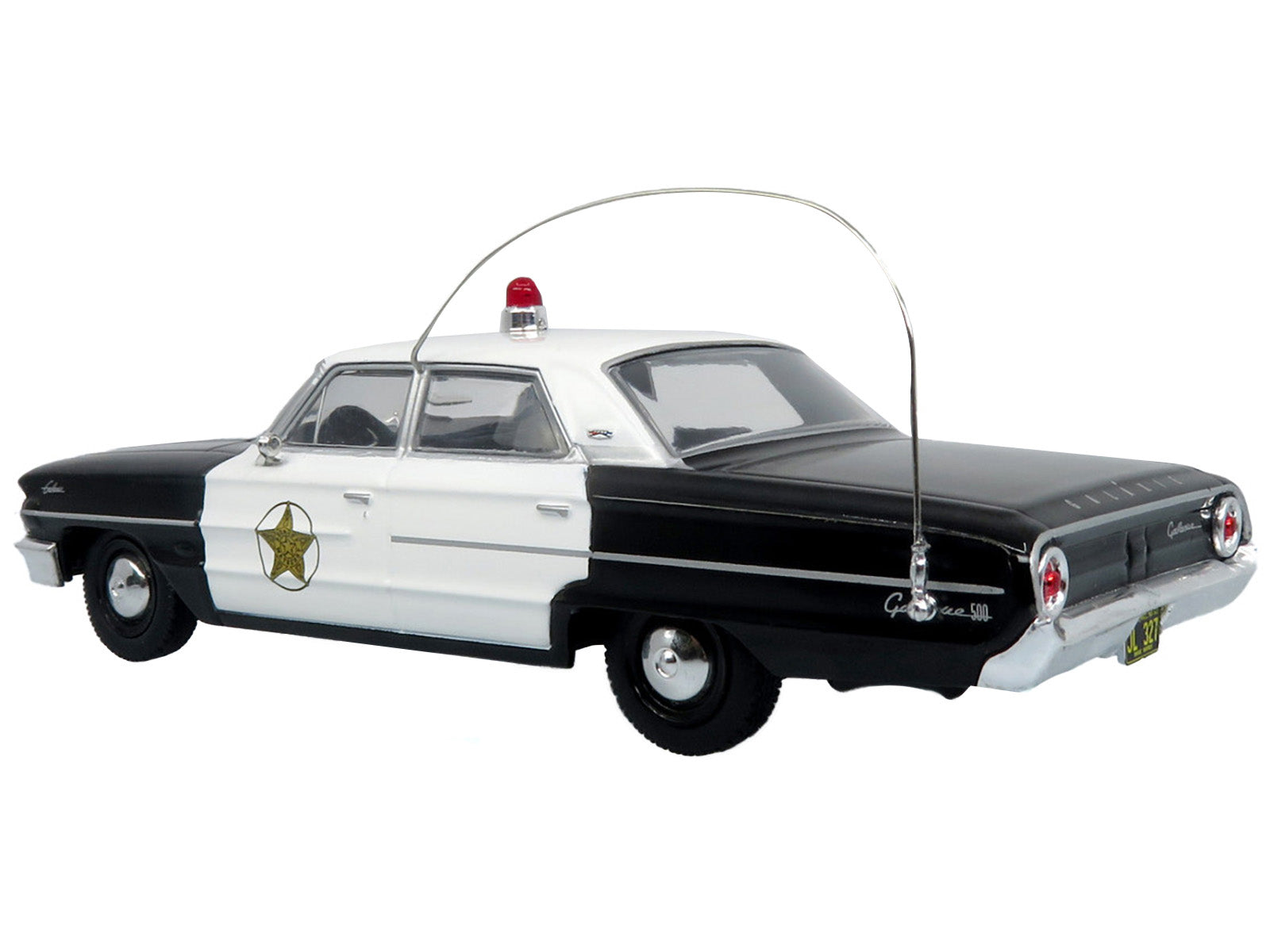1964 Ford Galaxie 500 Police Car "Mount Airy Mayberry Sheriff" Black and White 1/43 Diecast Model by Iconic Replicas - image 3
