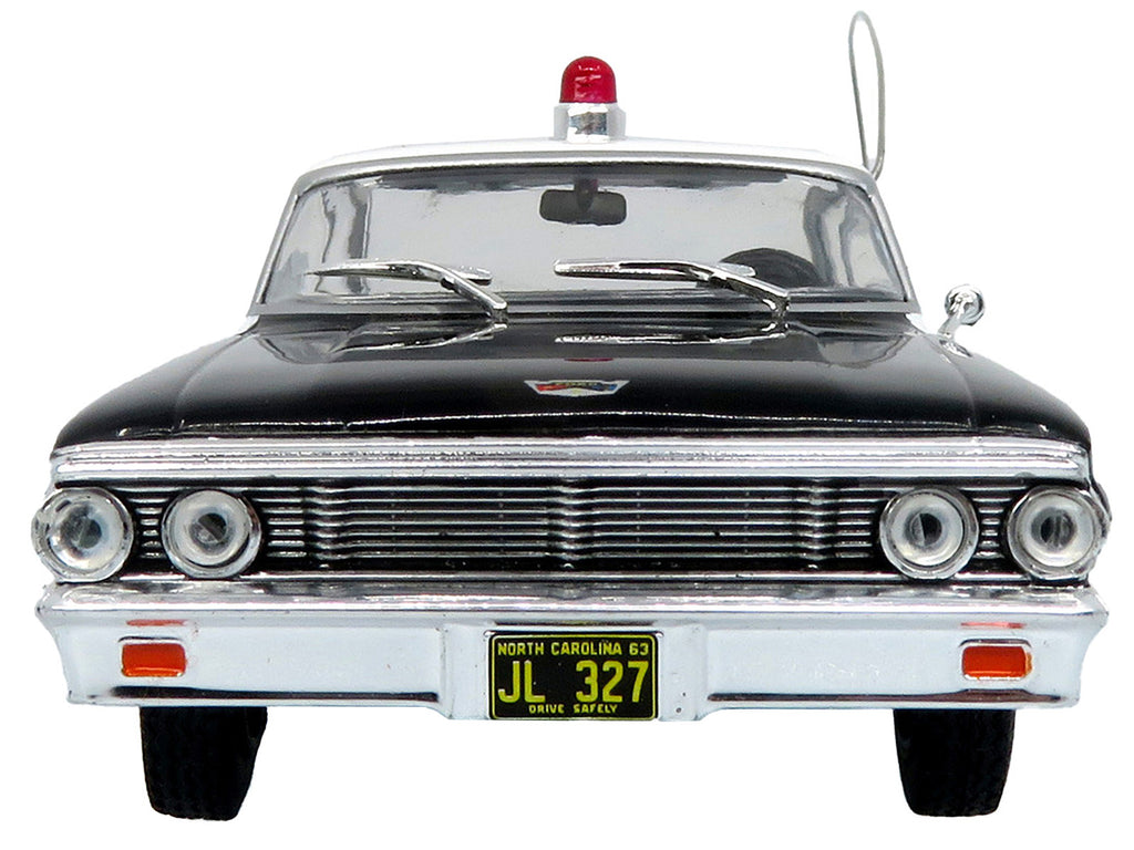 1964 Ford Galaxie 500 Police Car "Mount Airy Mayberry Sheriff" Black and White 1/43 Diecast Model by Iconic Replicas - image 4