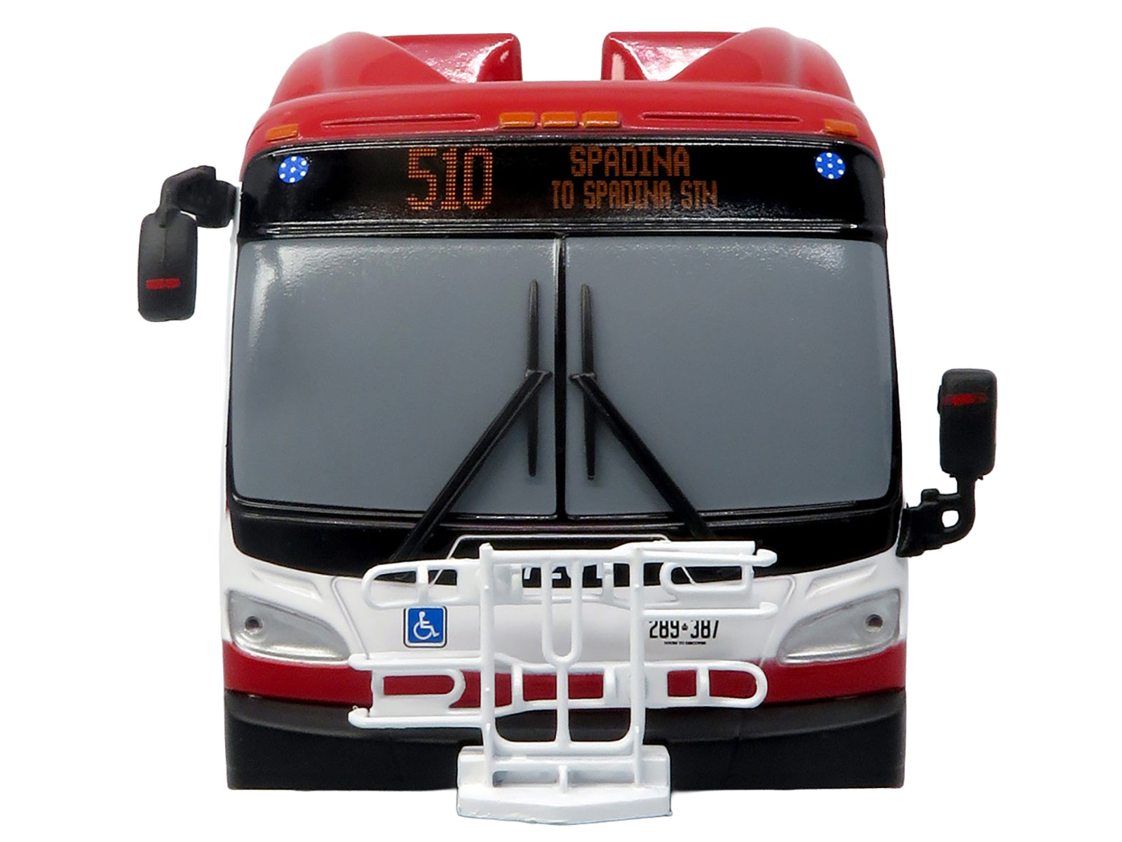 New Flyer Xcelsior Transit Bus Bank "TTC – Toronto Transit Commission" Red and White "The Bus & Motorcoach Collection" Limited Edition to 504 Pieces Worldwide 1/43 Model by Iconic Replicas - image 4