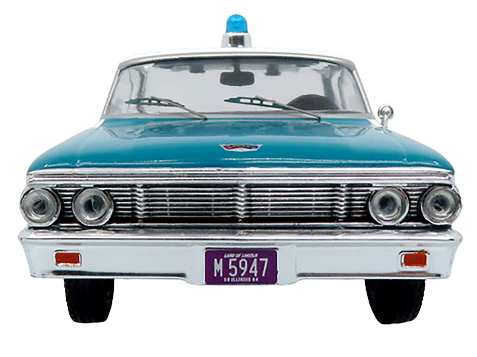 1964 Ford Galaxie 500 Police Car "Chicago Police Department" Blue and White "Five0" Series Limited Edition to 504 pieces Worldwide 1/43 Diecast Model by Iconic Replicas - image 4