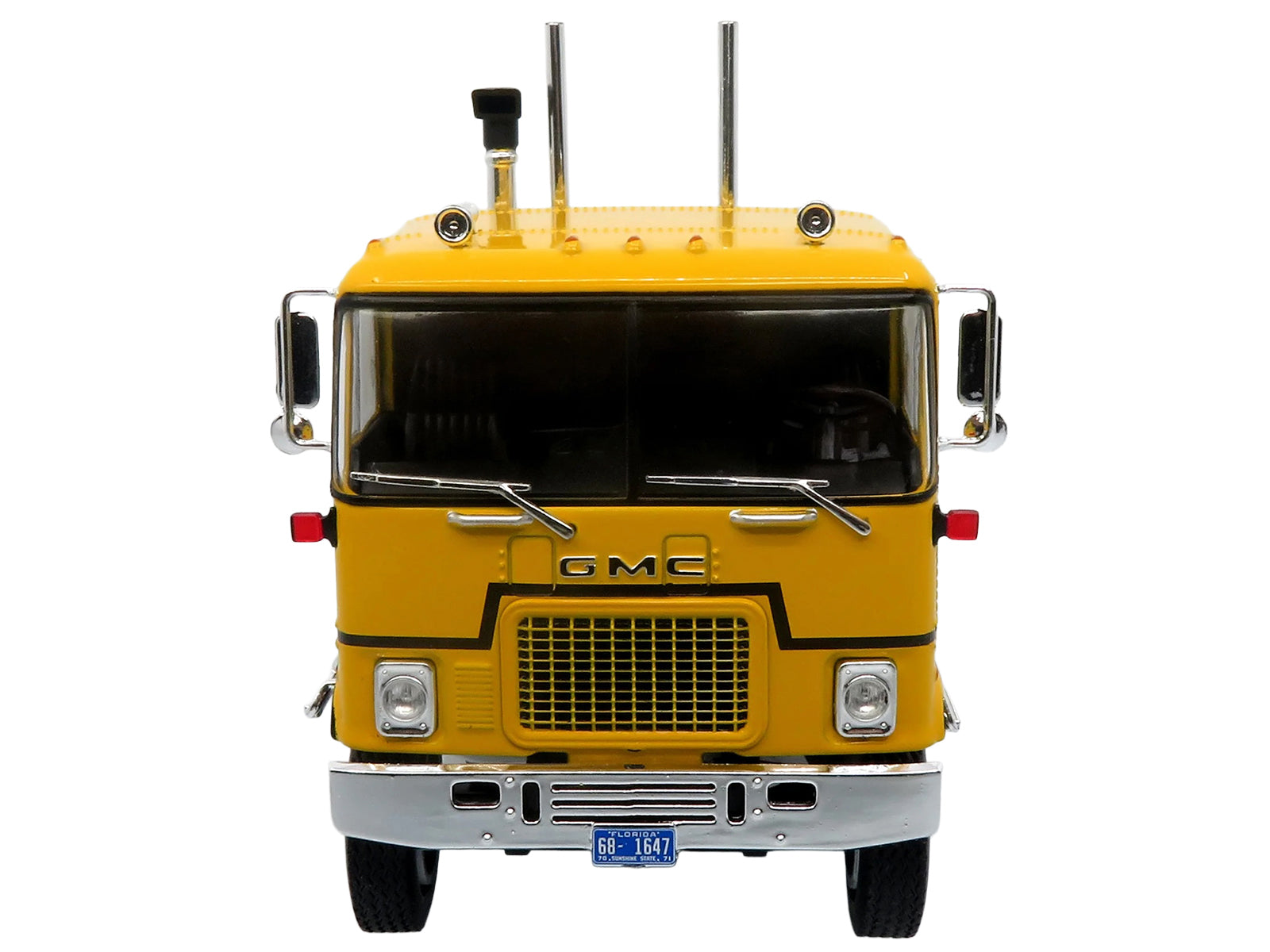 1970 GMC Astro 95 Tractor with Dry Van Trailer "Ryder Truck Rental" Yellow with Stripes "North American Vintage Truck Collection" Limited Edition to 504 pieces Worldwide 1/43 Diecast Model by Iconic Replicas - image 5