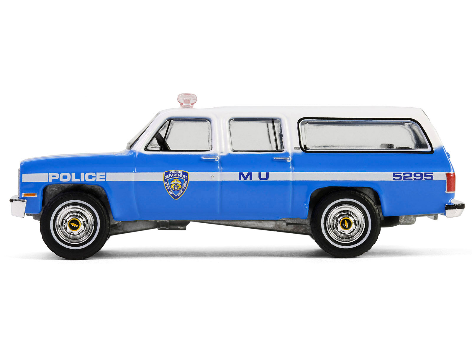 1990 Chevrolet Suburban K2500 Scottsdale "NYPD (New York City Police Department)" Blue with White Top "Hot Pursuit" Series 46 1/64 Diecast Model Car by Greenlight - image 3