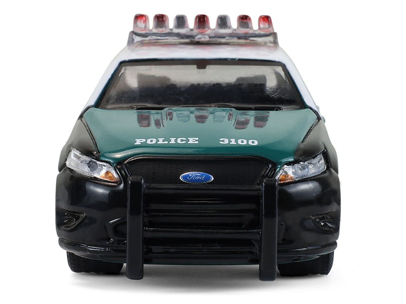 2014 Ford Taurus "New York Police Department (NYPD) Vintage Tribute Livery" Green and Black with White Top "Hot Pursuit" Series 47 1/64 Diecast Model Car by Greenlight - image 4