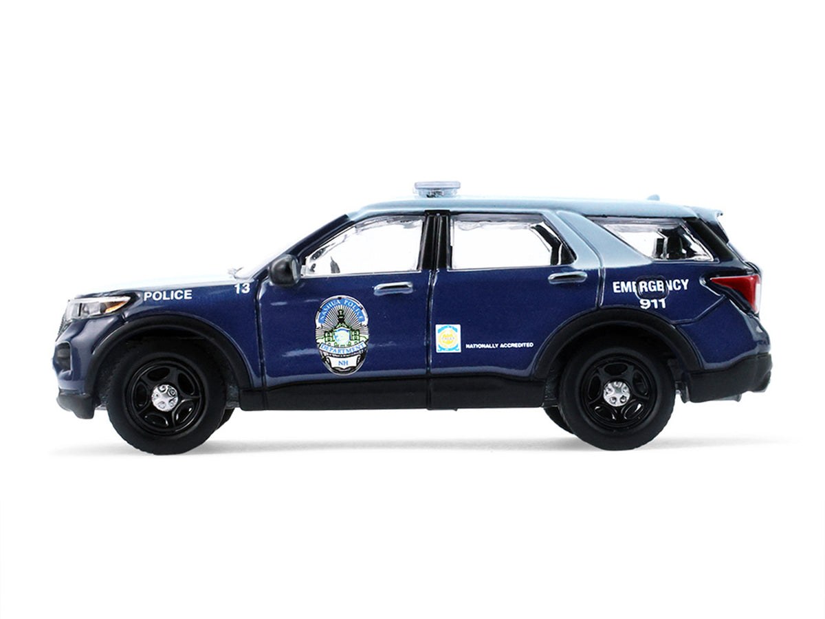 2022 Ford Police Interceptor Utility "Nashua Police Department Nashua New Hampshire" Blue Two-Tone "Hot Pursuit" Series 48 1/64 Diecast Model Car by Greenlight - image 2