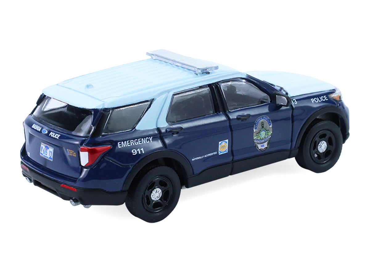 2022 Ford Police Interceptor Utility "Nashua Police Department Nashua New Hampshire" Blue Two-Tone "Hot Pursuit" Series 48 1/64 Diecast Model Car by Greenlight - image 3