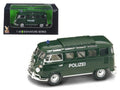 1962 Volkswagen Microbus Police Green 1/43 Diecast Car Model by Road Signature