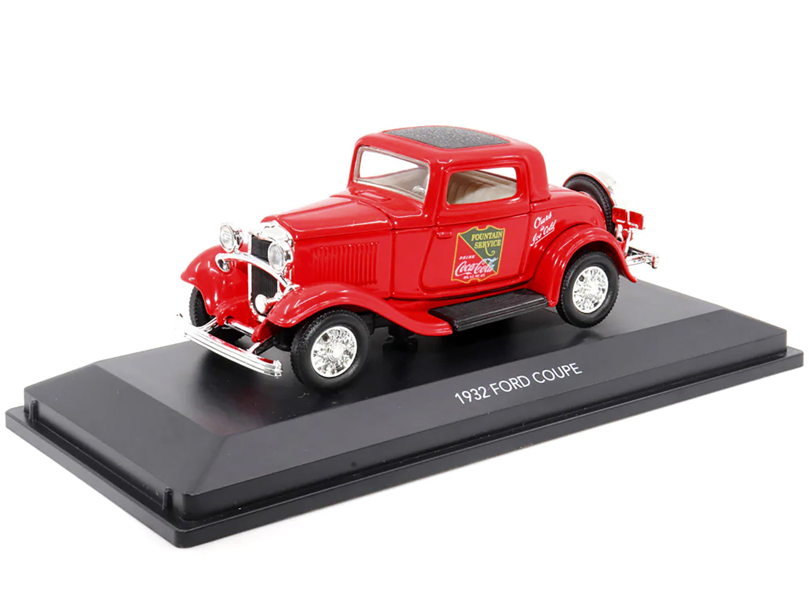 1932 Ford Coupe "Coca-Cola" Red with Black Top 1/43 Diecast Model Car by Motor City Classics - image 2