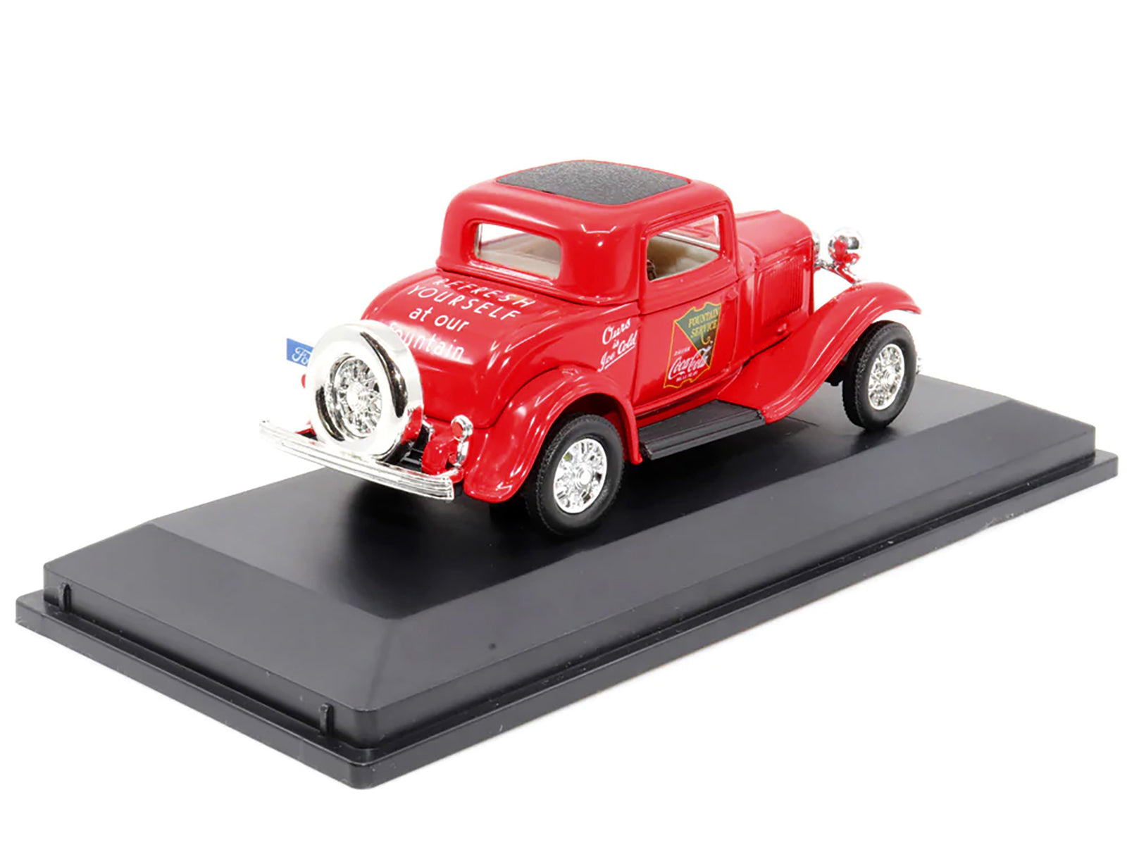1932 Ford Coupe "Coca-Cola" Red with Black Top 1/43 Diecast Model Car by Motor City Classics - image 3