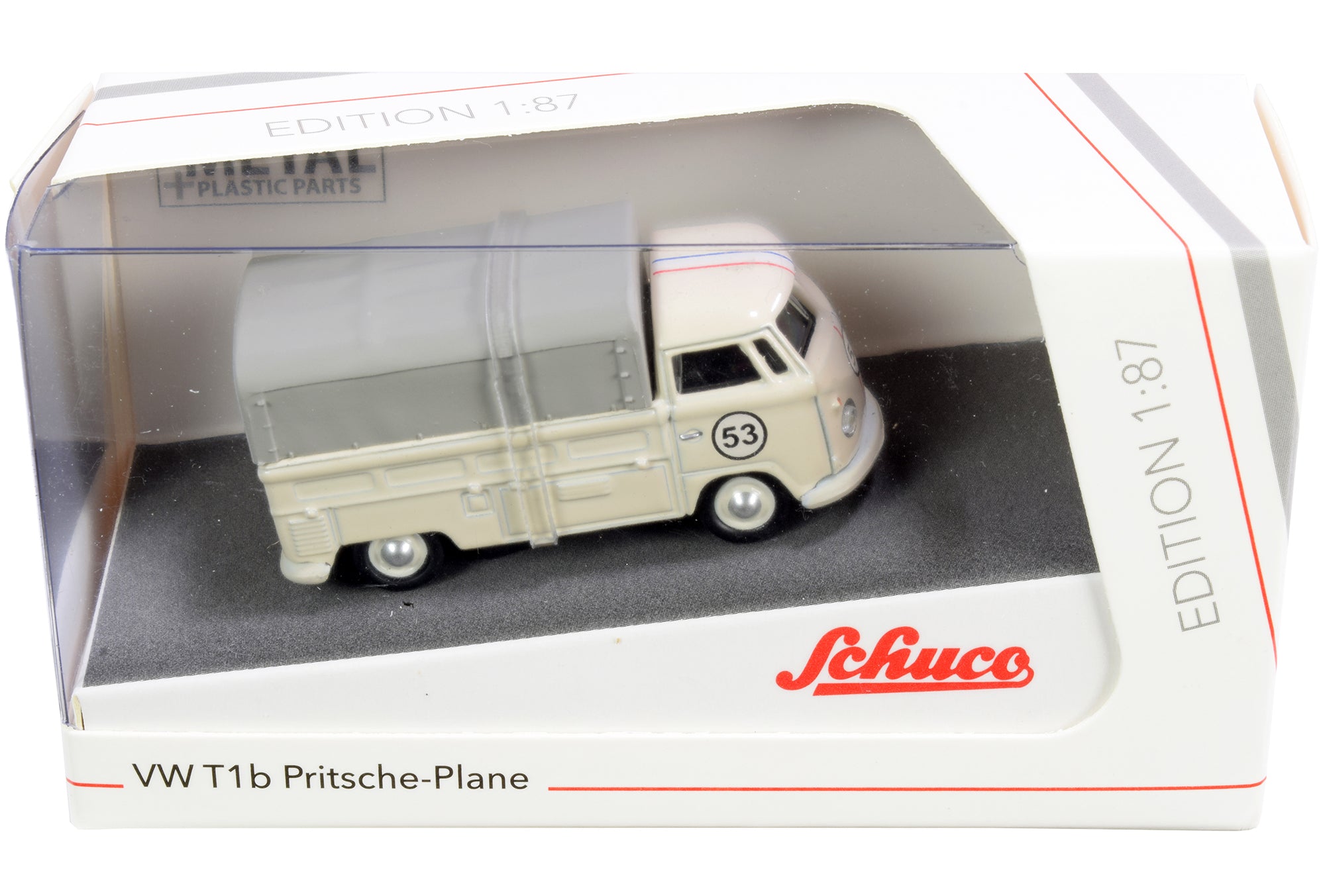 Volkswagen T1b Pritsche Plane Pickup Truck with Canopy #53 Cream 1/87 (HO) Diecast Model by Schuco - image 3