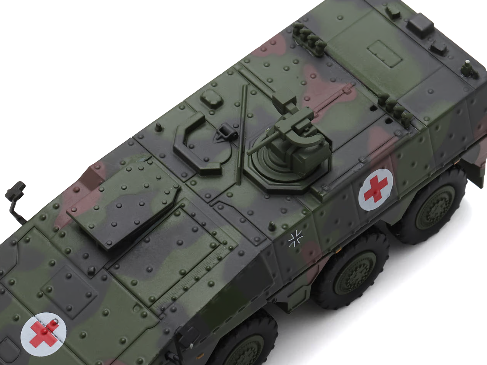 Tpz. Tank Boxer "Medic Unit - German Army" Green Camouflage 1/87 (HO) Scale Diecast Model Car by Schuco - image 5