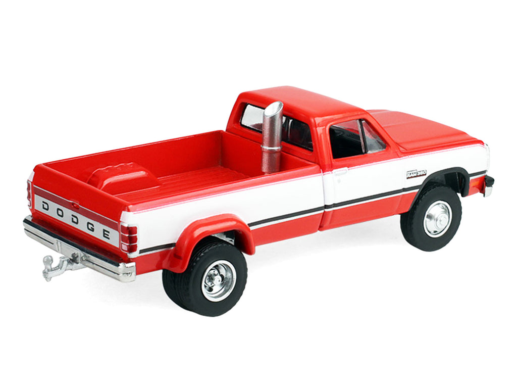 1993 Dodge Ram D350 Dually Red and White with Exhaust with Bumper Weights "Dually Drivers" Series 17 1/64 Diecast Model Car by Greenlight - image 3