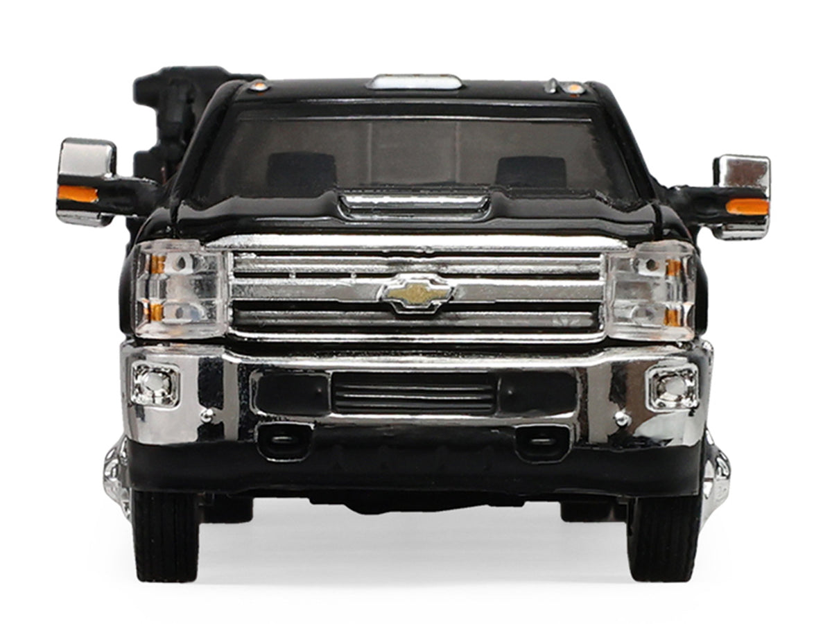 2016 Chevrolet Silverado 3500 Dually Crane Truck Black "Dually Drivers" Series 17 1/64 Diecast Model Car by Greenlight - image 4