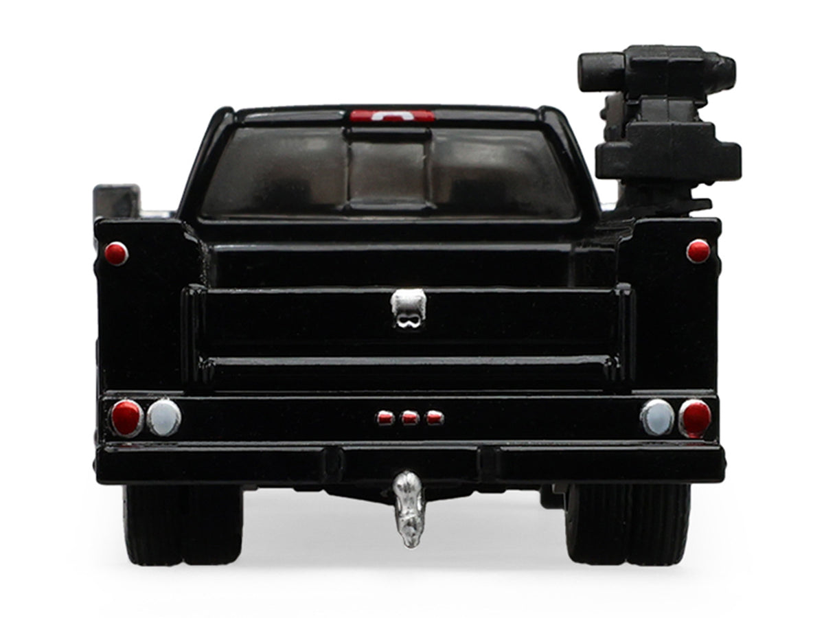 2016 Chevrolet Silverado 3500 Dually Crane Truck Black "Dually Drivers" Series 17 1/64 Diecast Model Car by Greenlight - image 5