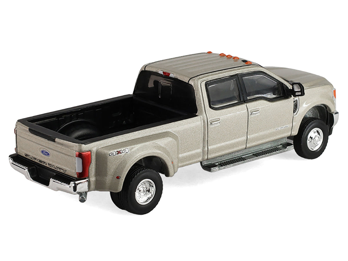 2018 Ford F-350 Dually Pickup Truck White Gold Metallic "Dually Drivers" Series 17 1/64 Diecast Model Car by Greenlight