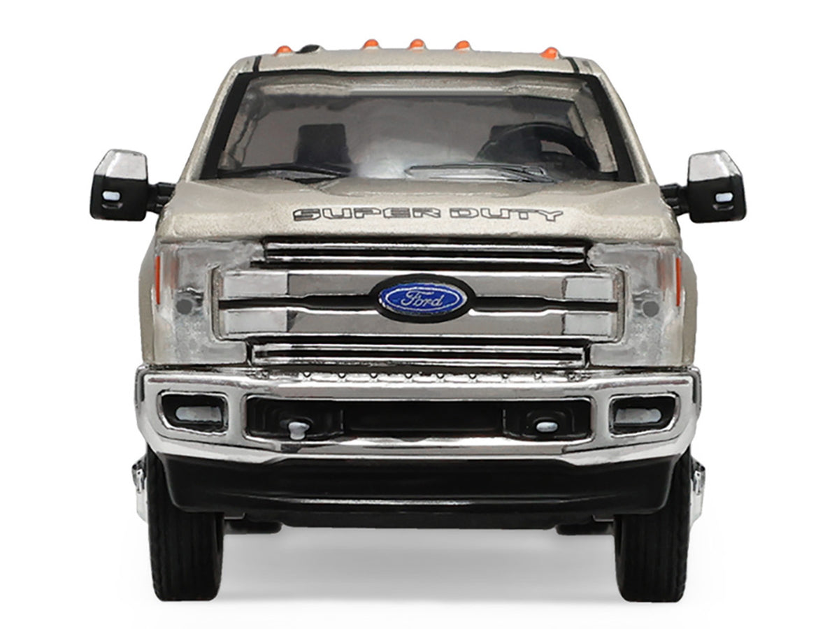 2018 Ford F-350 Dually Pickup Truck White Gold Metallic "Dually Drivers" Series 17 1/64 Diecast Model Car by Greenlight