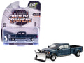2022 Ford F-450 Dually Pickup Truck with Snow Plow Antimatter Blue Metallic "Dually Drivers" Series 17 1/64 Diecast Model Car by Greenlight